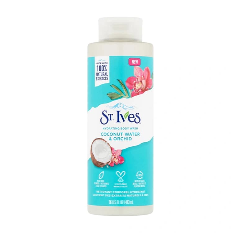 شامپو بدن St Ives مدل Coconut Water and Orchid حجم 473 میلی لیتر
