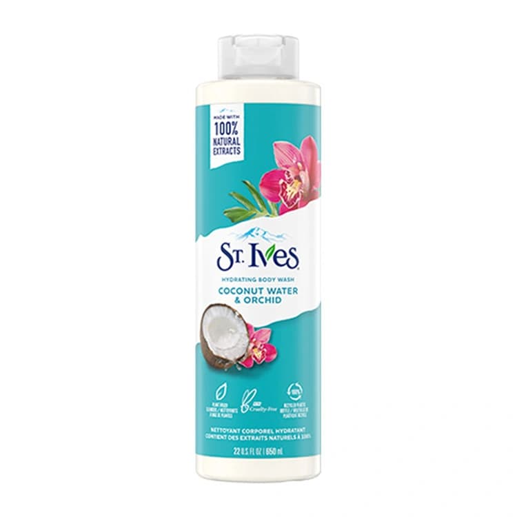 شامپو بدن St Ives مدل Coconut Water and Orchid حجم 650 میلی لیتر