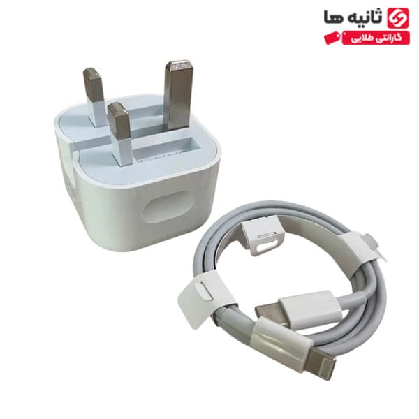 شارژر دیواری 20 وات اپل به همراه کابل USB Type-C به Lightning (بالاترین کیفیت) + (گارانتی طلایی) — تصویر ۳