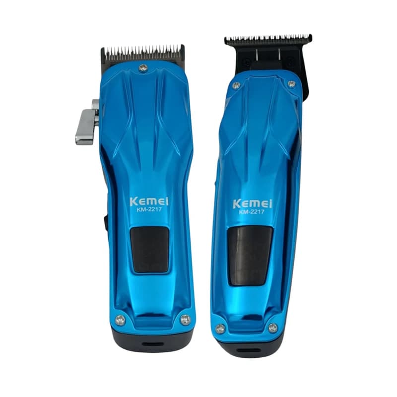 ست ماشین اصلاح کیمی مدل KM-2217 (دو قلو حجمزن و خطزن، 7200 دور/دقیقه، صفرزن) — تصویر ۴