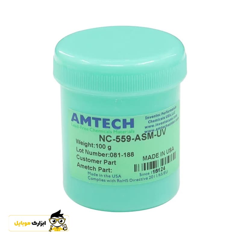 خمیر فلکس امتک کاسه ای اورجینال شفاف AMTECH NC-559-ASM-UV — تصویر ۶