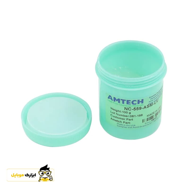 خمیر فلکس امتک کاسه ای اورجینال شفاف AMTECH NC-559-ASM-UV — تصویر ۴