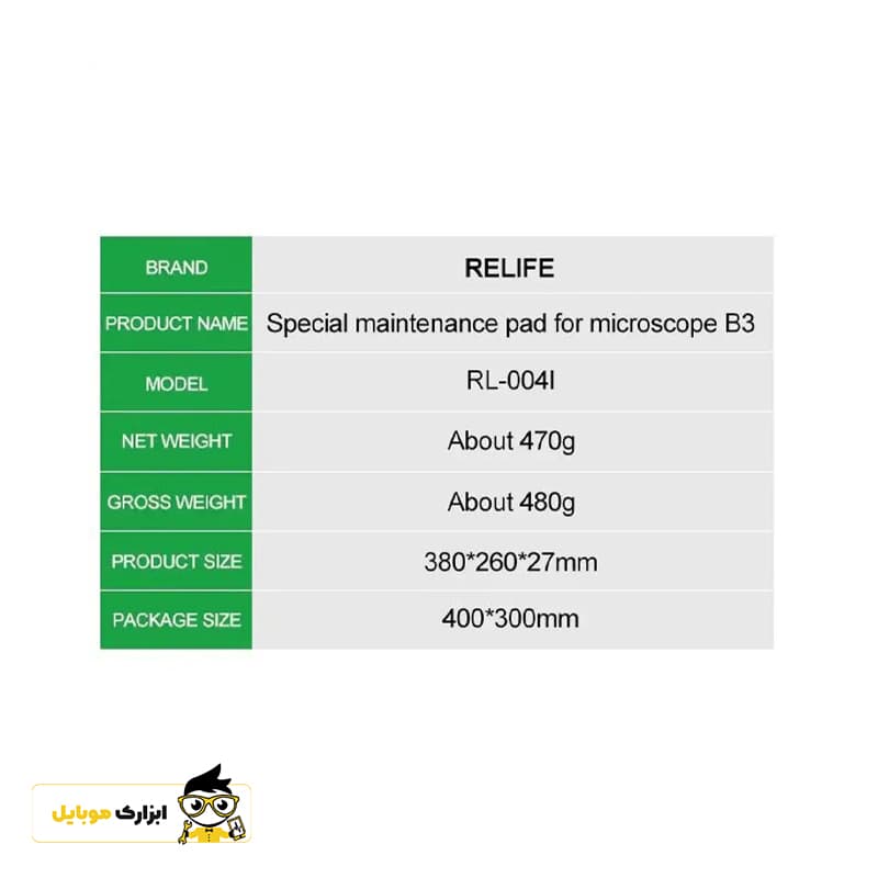 پد نسوز سیلیکونی پایه لوپ سایز B3 ریلایف RELIFE RL-004I — تصویر ۴