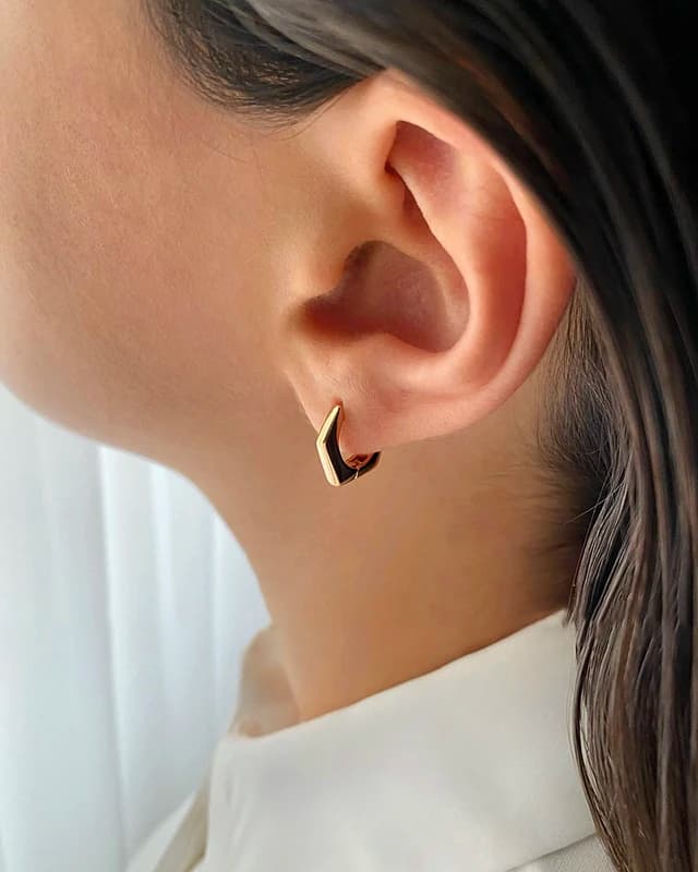 گوشواره آیینه ای پنج ضلعی ژوپینگ — تصویر ۴