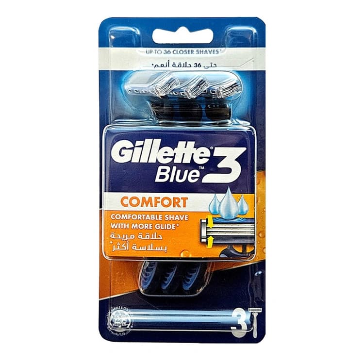خود تراش Gillette مدل Blue 3 بسته سه عددی — تصویر ۲