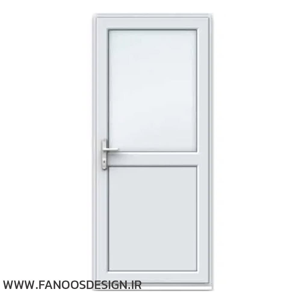 درب توالت شیشه خور upvc کد 20015