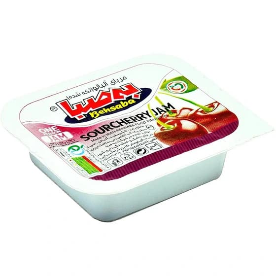 مربا آلبالو تک نفره25گرمی به صبا کاله 120 عددی Mermelada de Cereza Ácida Individual 25 g Besa Saba Kaleh – Caja de 120 unidades
