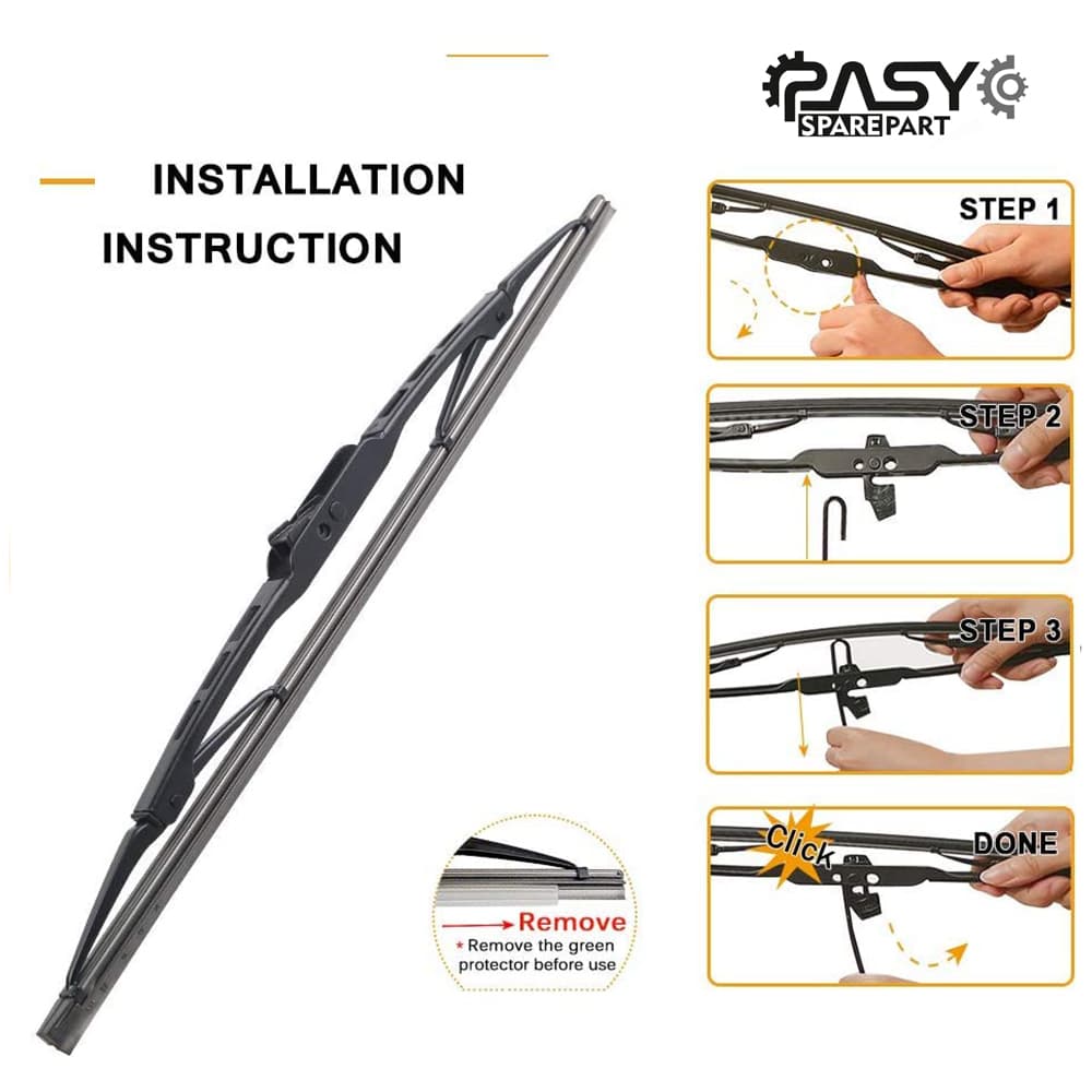 تیغه برف پاک‌کن پاسیکو مدل METAL WIPER مناسب برای تیبا 2 بسته 2 عددی — تصویر ۸