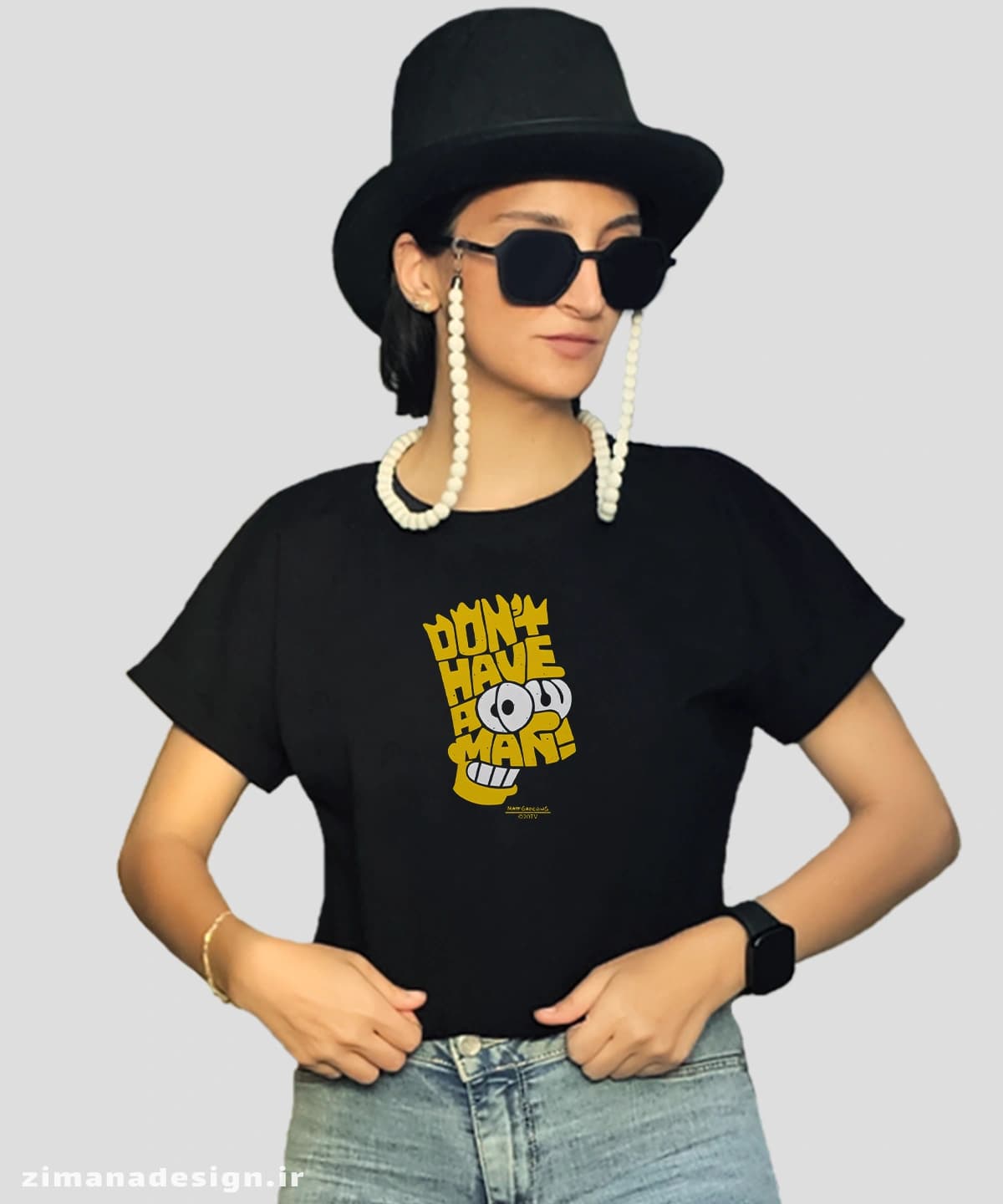 کراپ زنانه سیمپسون ها طرح Don’t Have a Cow Graphic Tee — تصویر ۳