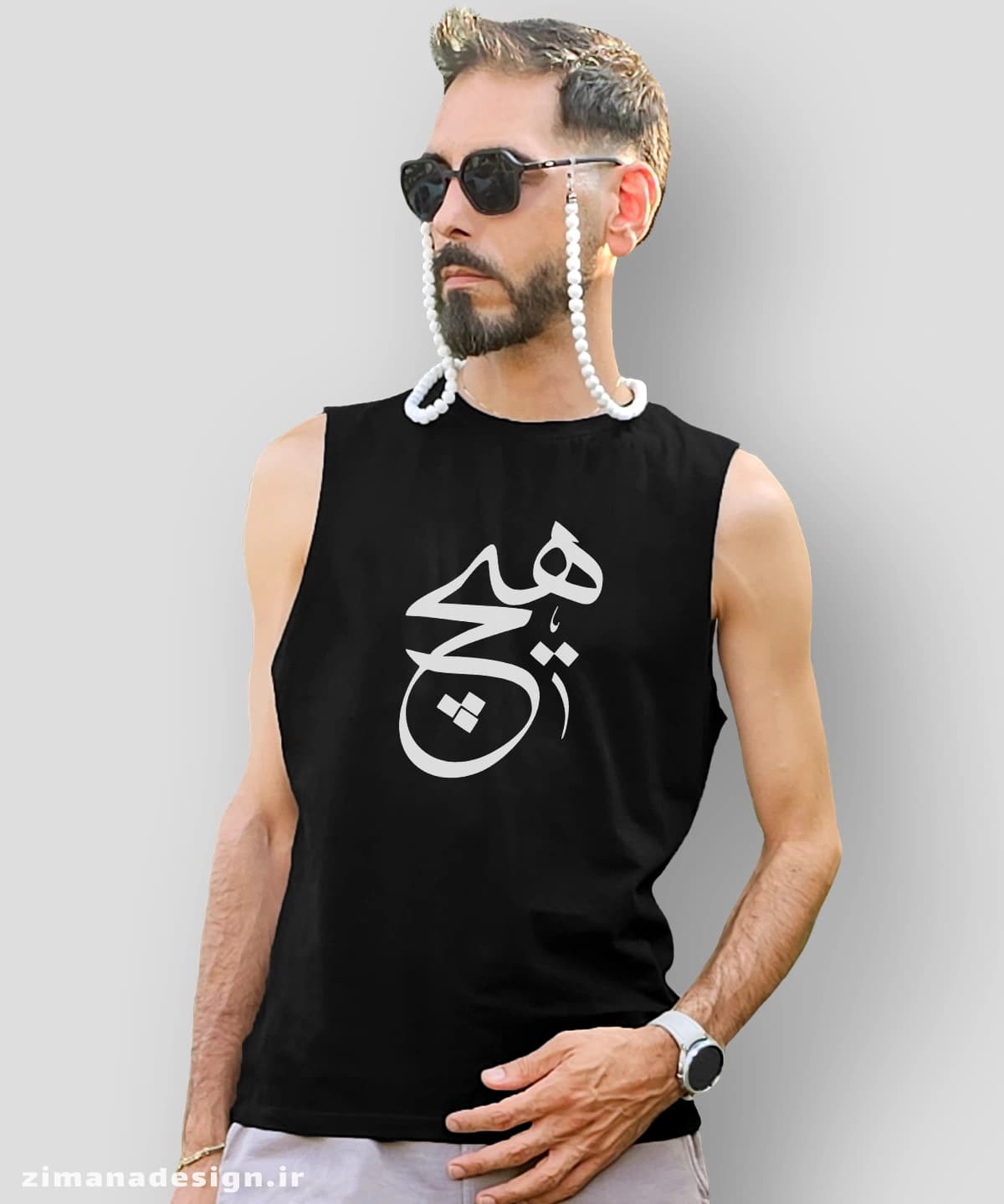 تاپ مردانه و زنانه تایپوگرافی طرح هیچ کد 829 — تصویر ۲
