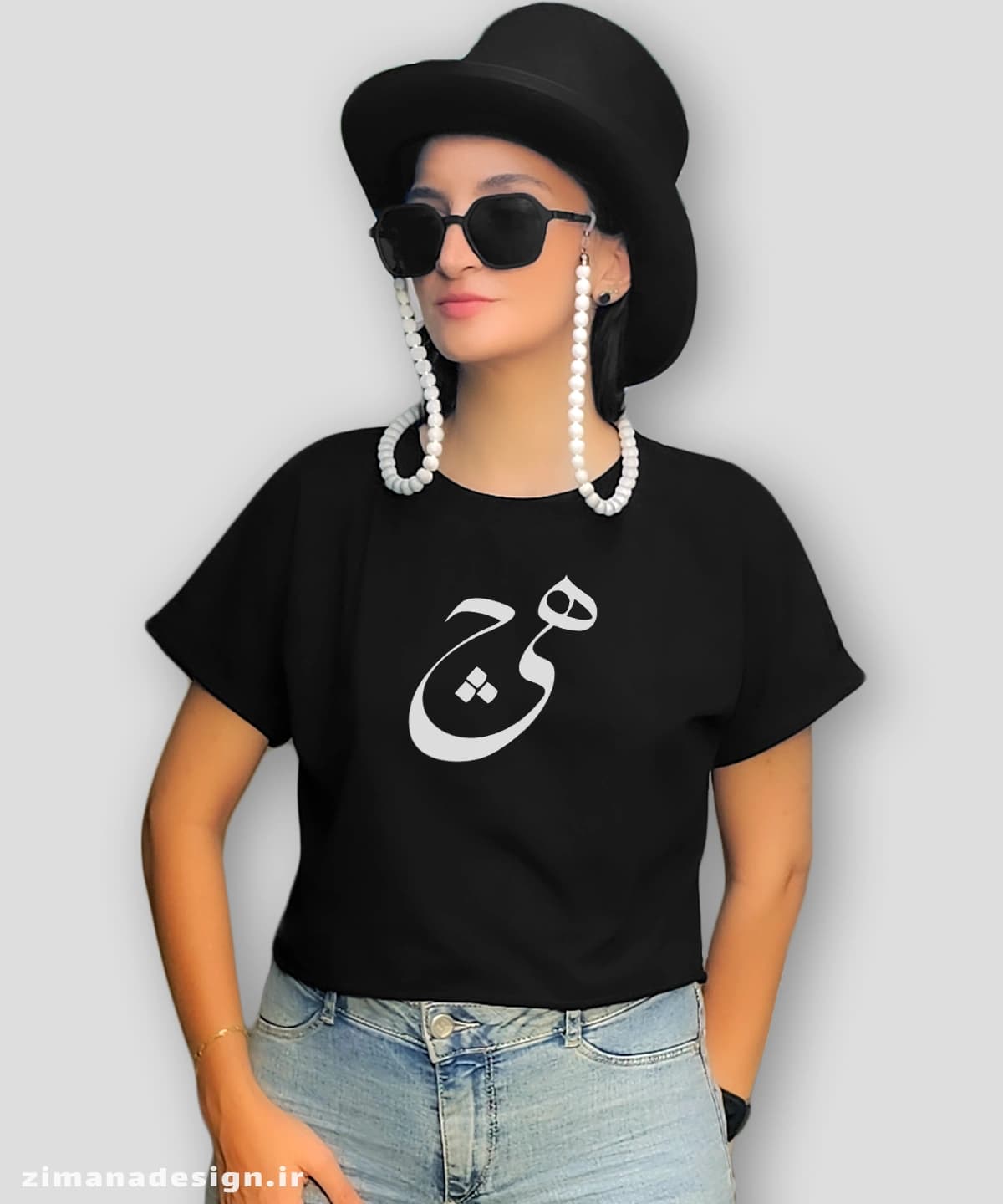 کراپ زنانه تایپوگرافی طرح هیچ کد 828 — تصویر ۳