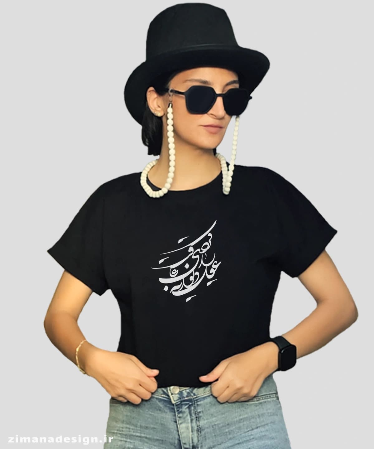 کراپ زنانه تایپوگرافی طرح عقل را دیوانه کردی عاقبت — تصویر ۲