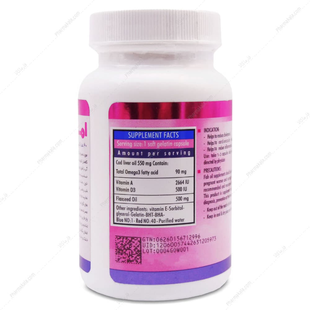 کپسول ژلاتینی نرم امگا3 زنان Female Omega دانا 60 عددی — تصویر ۲