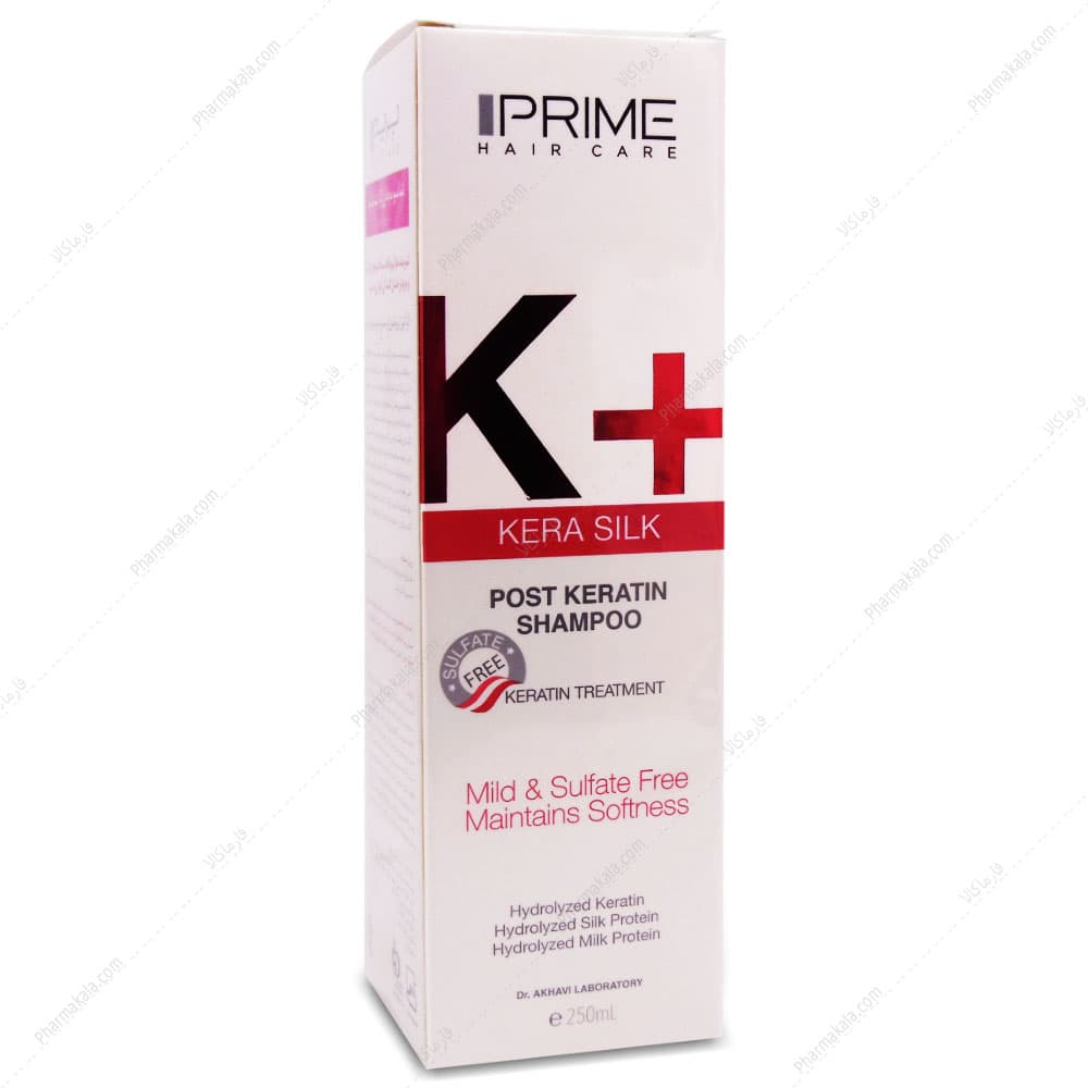شامپو موهای کراتینه شده +K پرایم 250ml