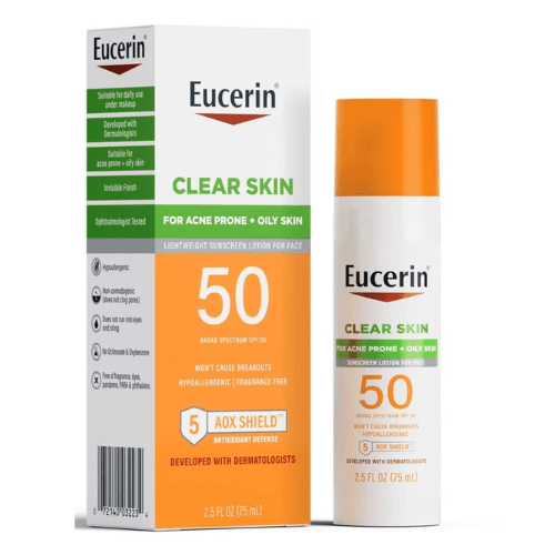 ضد آفتاب Clear Skin SPF 50 اوسرین Eucerin حجم 75 میلی لیتر اصل