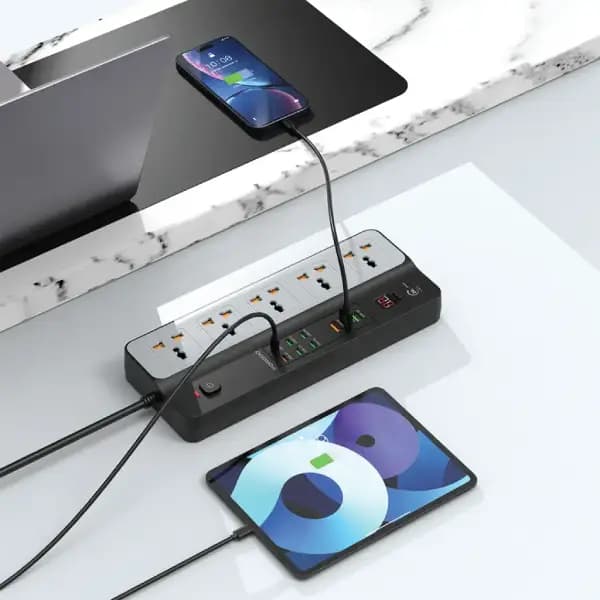 چندراهی برق 3000 وات پرودو مدل Porodo 5AC Universal Power Strip — تصویر ۲
