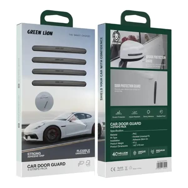 بسته ۴ عددی محافظ لبه درب خودرو گرین لاین مدل Green Lion Car Door Guard 4-Strip Pack — تصویر ۴
