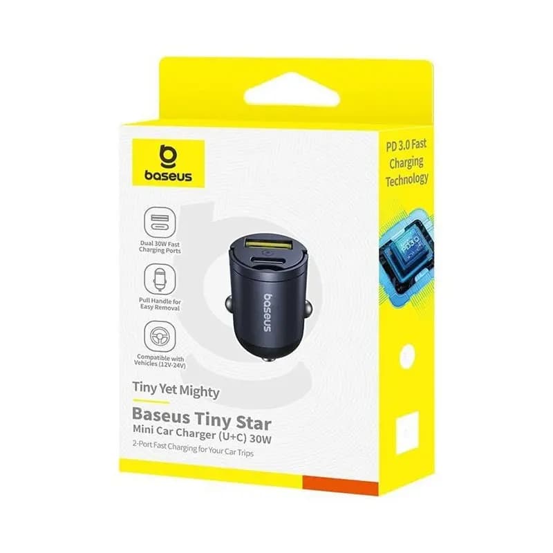 شارژر فندکی باسئوس مدل Tiny Star VCHXX-UC U+C توان 30 وات — تصویر ۳