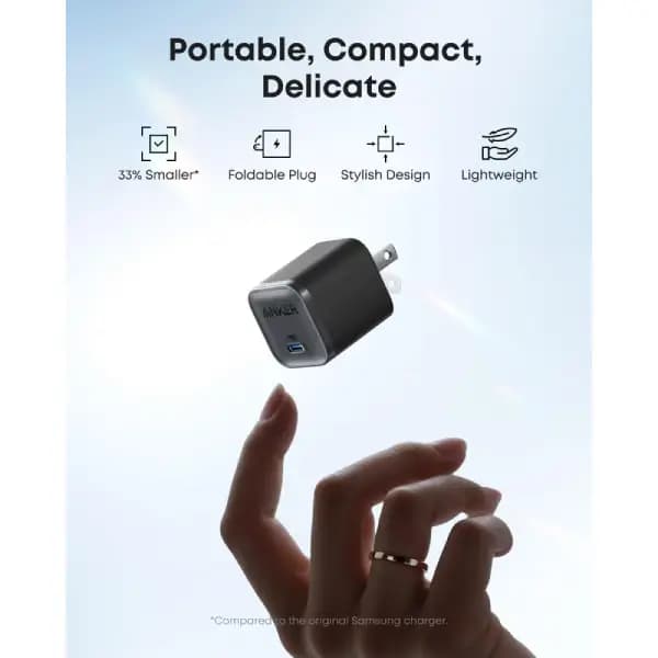 شارژر دیواری 45 وات با کابل USB-C به USB-C انکر مدل Anker Nano Charger A2692 — تصویر ۶
