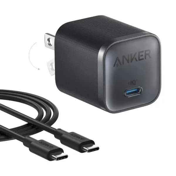 شارژر دیواری 45 وات با کابل USB-C به USB-C انکر مدل Anker Nano Charger A2692
