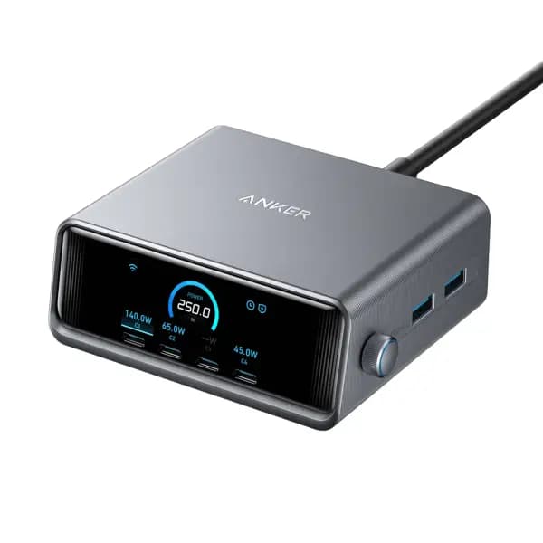 شارژر رومیزی 250 وات 6 پورت انکر مدل Anker GaNPrime Charger A2345
