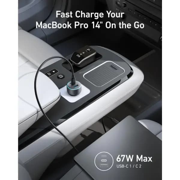 شارژر فندکی 67 وات انکر مدل Anker 535 Car Charger A2731 — تصویر ۵