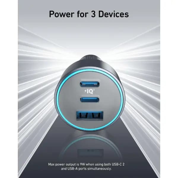 شارژر فندکی 67 وات انکر مدل Anker 535 Car Charger A2731 — تصویر ۴