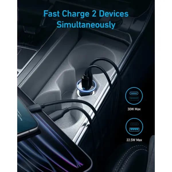 شارژر فندکی 52.5 وات انکر مدل Anker 323 Car Charger 52.5W — تصویر ۵