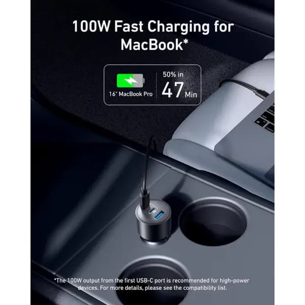 شارژر فندکی 167.5 وات 3 پورت انکر مدل Anker Nano Car Charger B2737 — تصویر ۲