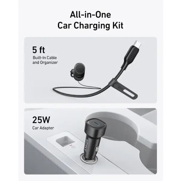 شارژر بیسیم مغناطیسی خودرو انکر مدل Anker MagGo Wireless Car Charger Pad A2932 — تصویر ۴
