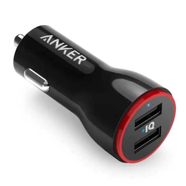 شارژر فندکی 24 وات دو پورت انکر مدل Anker PowerDrive 2 A2310