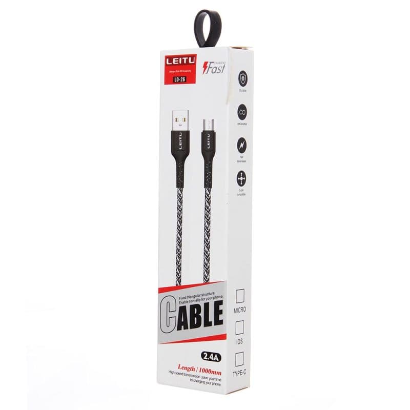 کابل تبدیل USB به USB-C لیتو مدل LD-26 طول 1 متر