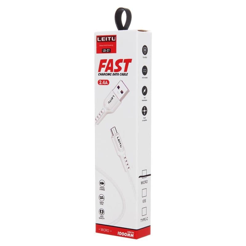 کابل شارژر USB به Micro-USB لیتو مدل LD-27 طول 1 متر