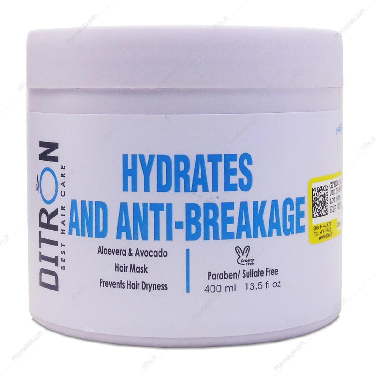ماسک مو مرطوب کننده حاوی عصاره آلوئه ورا و آووکادو دیترون 400ml
