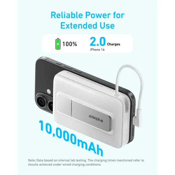 پاوربانک مگ سیف 10000 هزار 30 وات انکر مدل Anker Zolo Magnetic A1685 — تصویر ۷