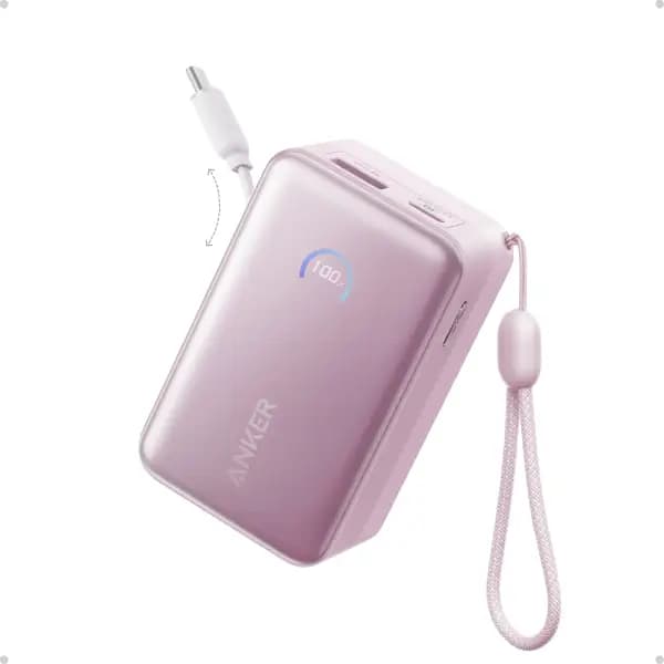 پاوربانک 10000 هزار 45 وات همراه کابل USB-C جمع‌شونده انکر مدل Anker Nano — تصویر ۵