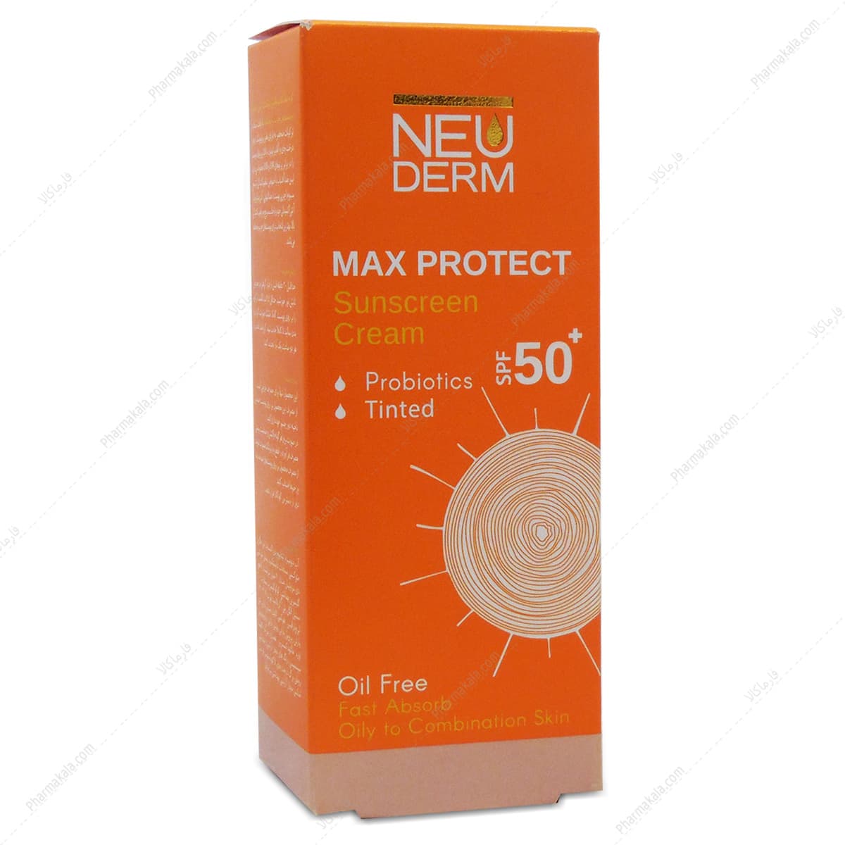 کرم ضد آفتاب SPF50 مکس پروتکت پوست چرب رنگی نئودرم 50ml