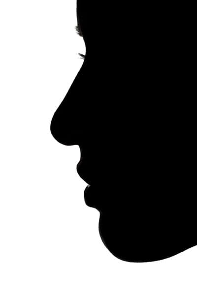 تابلو سیاه و سفید سایه صورت — تصویر ۲
