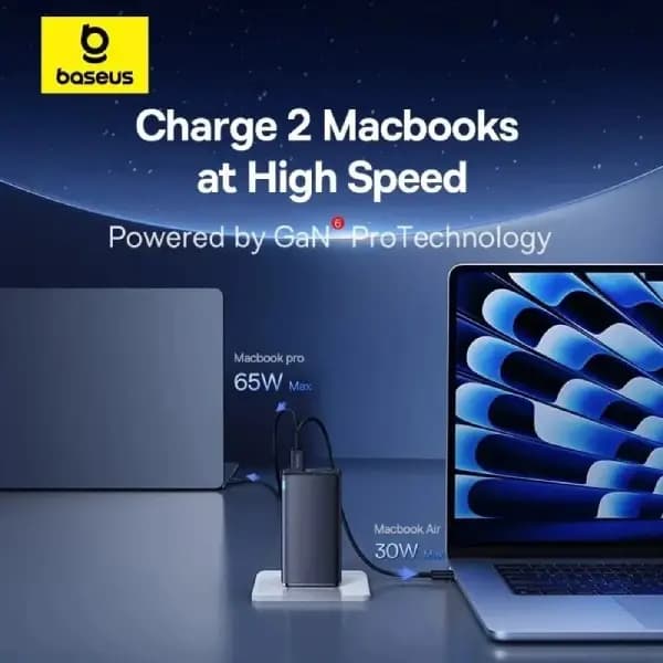 شارژر دیواری 100 وات فست شارژ بیسوس مدل Baseus GaN6 Pro — تصویر ۴