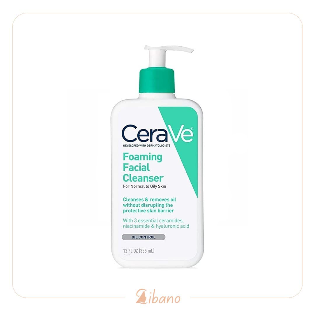 ژل شستشو صورت سراوی مدل foaming cleanser مناسب پوست نرمال تا چرب