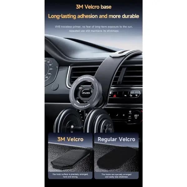هولدر و پایه نگهدارنده مغناطیسی دریچه کولر خودرو اوی مدل Awei x79 Memory Metal Magnetic Car Mount Holder — تصویر ۶
