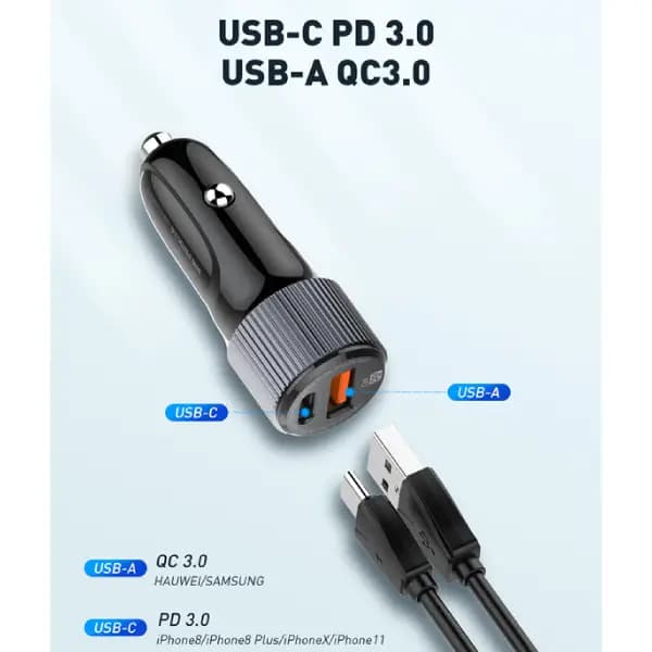 شارژر فندکی خودرو 36 وات الدینیو مدل LDNIO C510Q — تصویر ۶