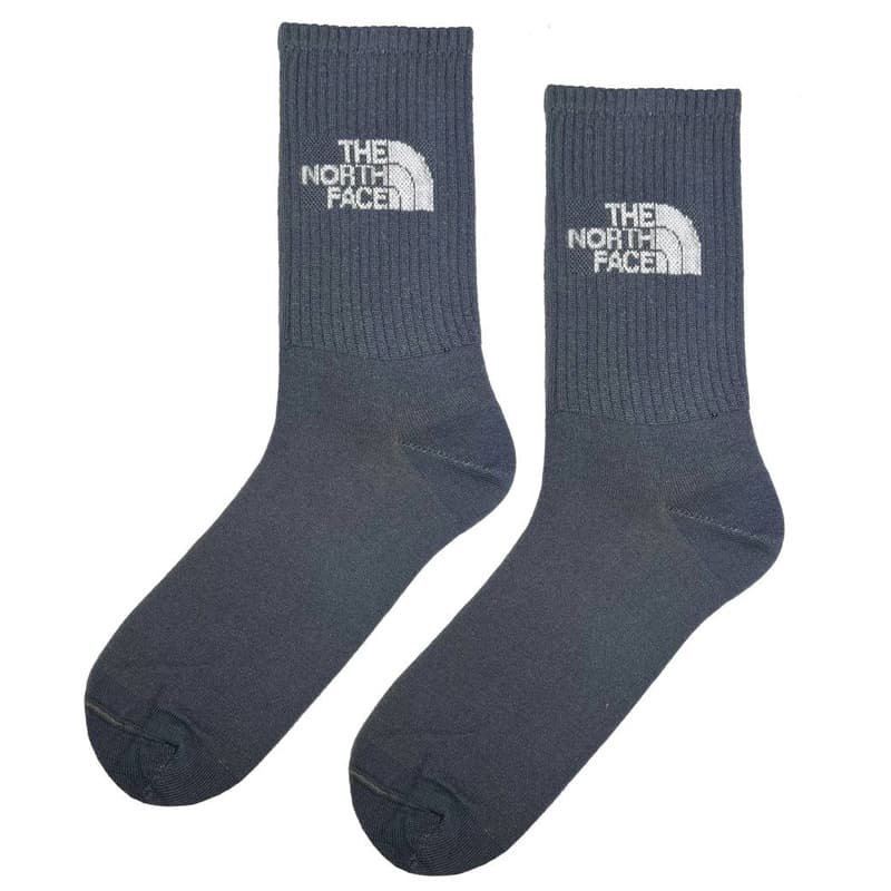 جوراب ساقدار طرح the north face رنگ طوسی کد PH1114.4