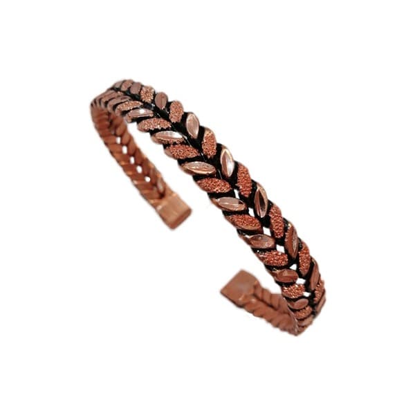 دستبند مسی جدید گندم دو رنگ کد JW169 — تصویر ۴