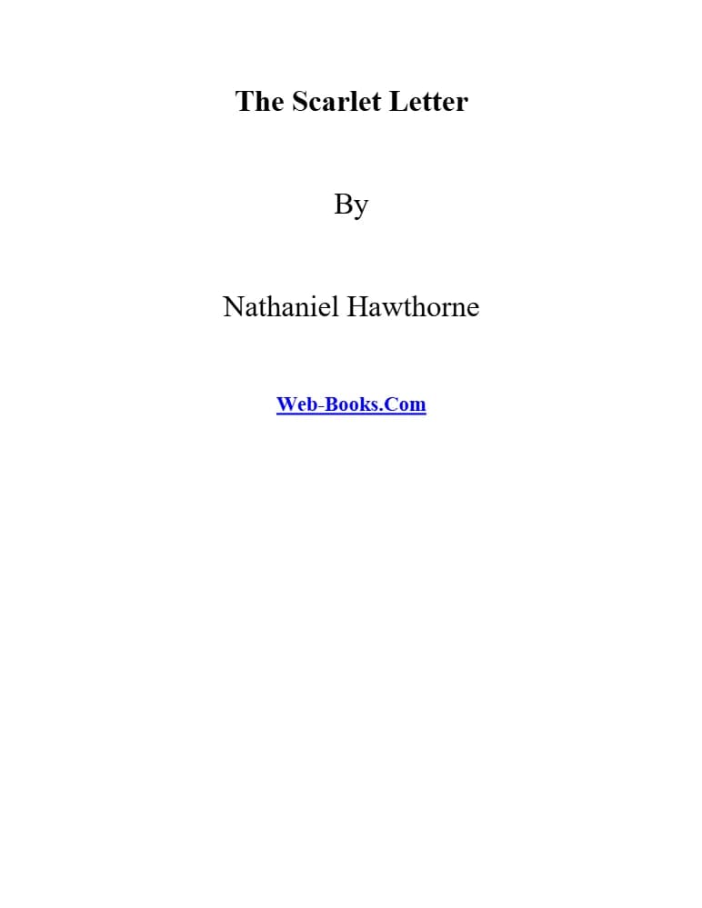 کتاب داغ ننگ (The Scarlet Letter) نسخه انگلیسی PDF | ناتانیل هاثورن