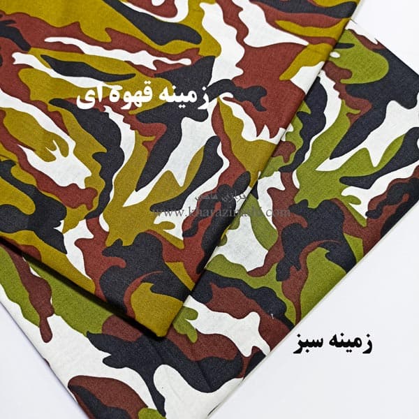 پارچه کتان نخ فیلور عرض90 طرح نظامی کد 235 — تصویر ۳