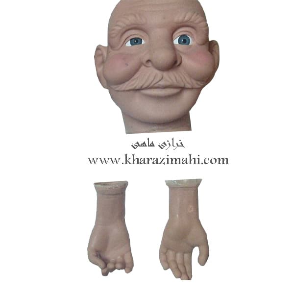 کیت خام عروسک بابانوئل سلیکونی چشم قابدار کد 9 — تصویر ۴
