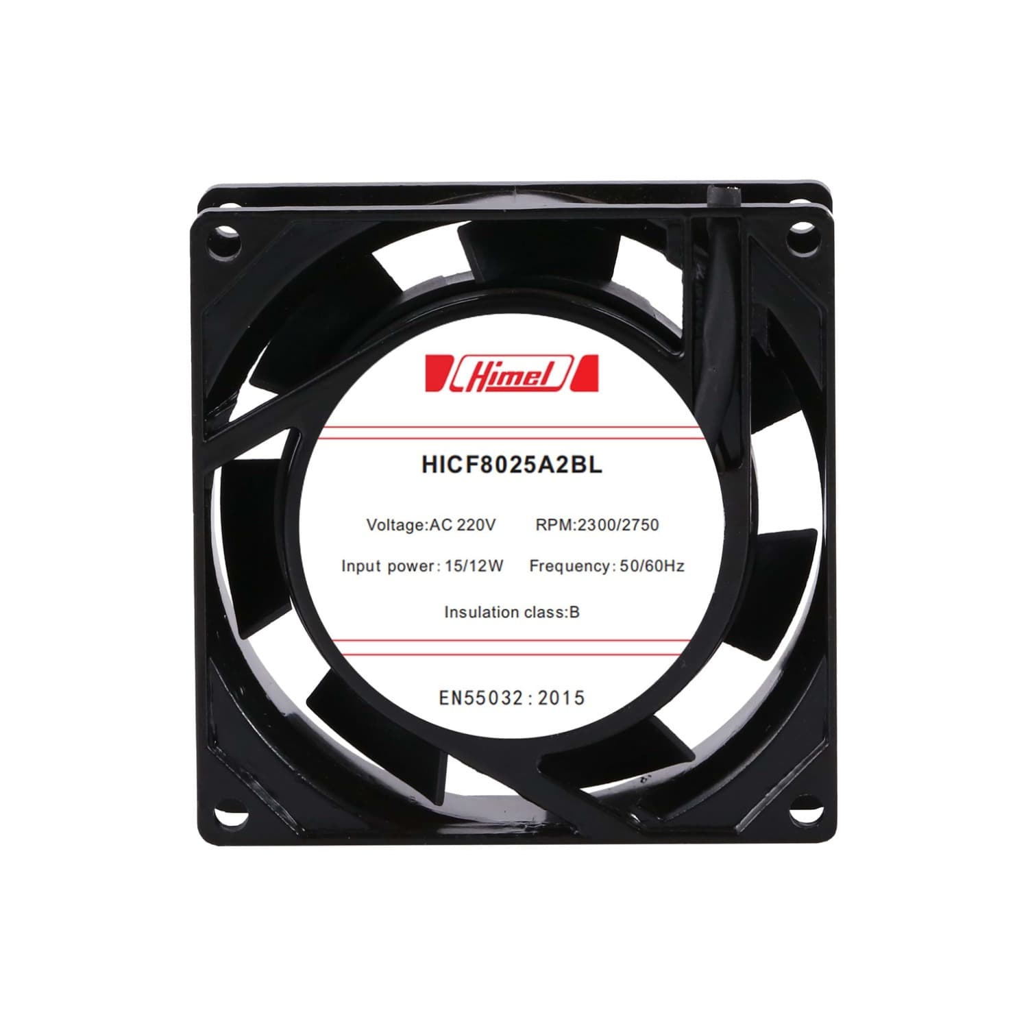 فن تابلویی هیمل 220VAC 8*8 بلبرینگی HICF8025A2BL