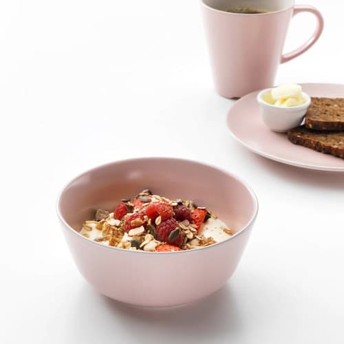 کاسه آیکیا، مدل DINERA، صورتی مات، 16 سانتی متری/1 عددی — تصویر ۴