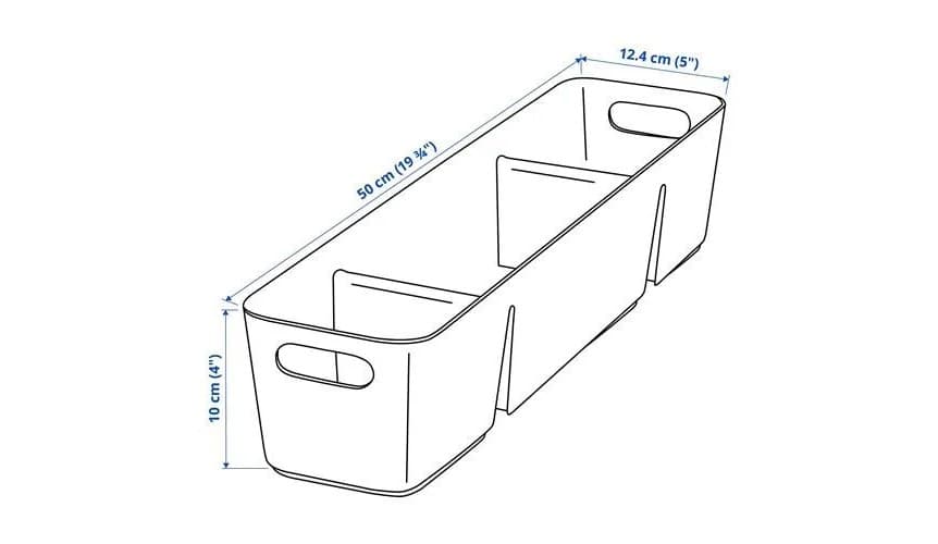 جعبه آنتراسیت آیکیا، مدل UPPDATERA ، مشکی/ 50×12 سانتی متر — تصویر ۷